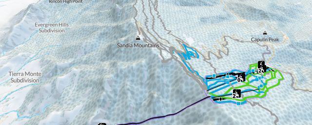 Piste map of the resort Sandia Peak Ski Area