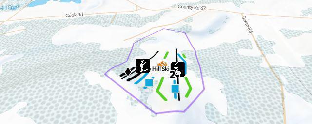 Piste map of the resort Dry Hill Ski Area