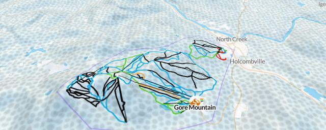 Piste map of the resort Gore Mountain