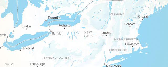 Piste map of the region New York