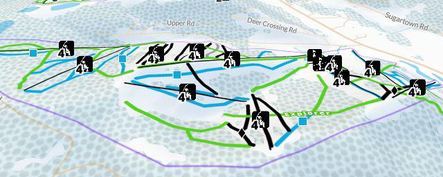 Piste map of the resort Holiday Valley