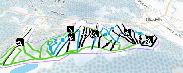 Piste map of the resort Holimont