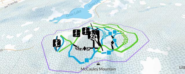 Piste map of the resort McCauley Mountain Ski Area