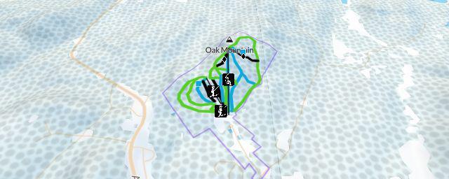 Piste map of the resort Oak Mountain