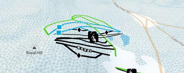 Piste map of the resort Royal Mountain Ski Area