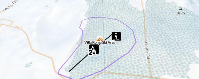 Piste map of the resort Villa Roma Ski Area