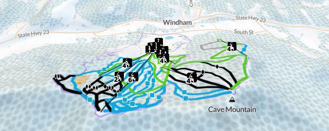 Piste map of the resort Windham Mountain Club