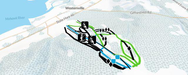 Piste map of the resort Woods Valley
