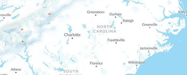 Piste map of the region North Carolina
