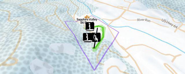 Piste map of the resort Sapphire Valley Ski Resort