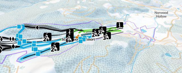 Piste map of the resort Sugar Mountain Resort