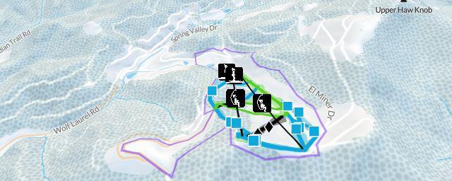 Piste map of the resort Wolf Ridge Ski Resort