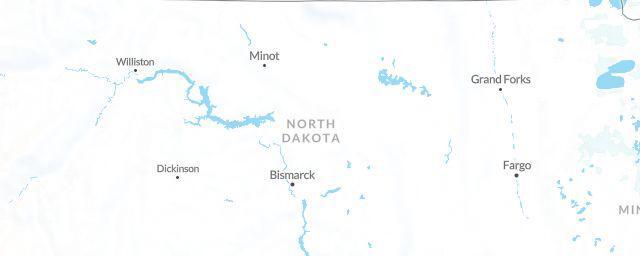 Piste map of the region North Dakota