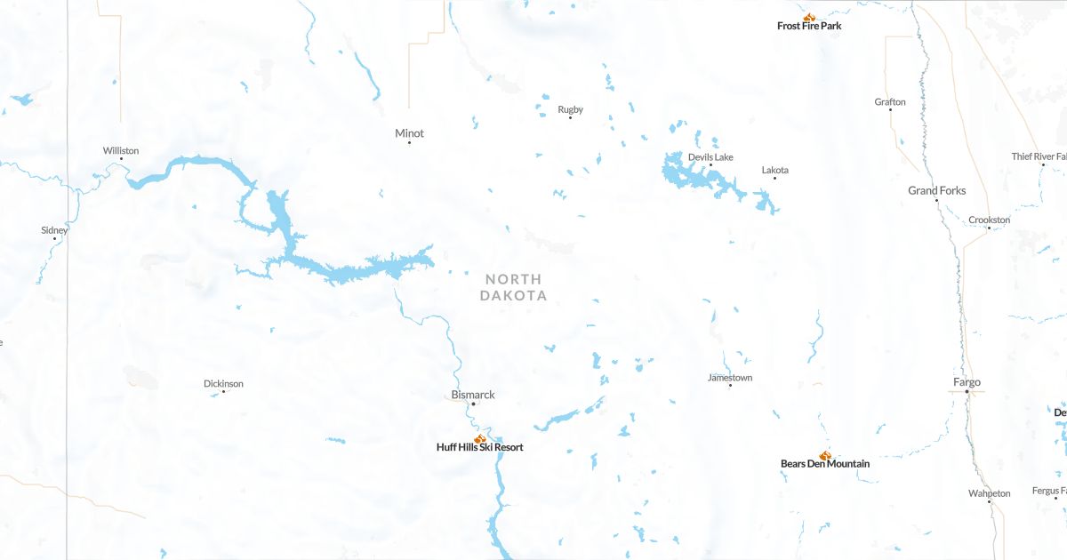 Map of North Dakota