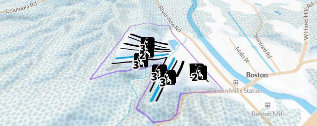 Piste map of the resort Boston Mills Ski Resort