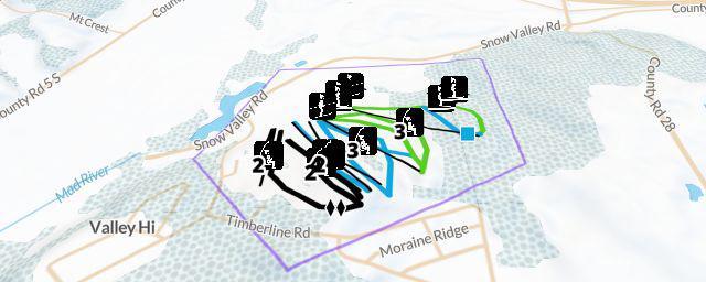 Piste map of the resort Mad River Mountain
