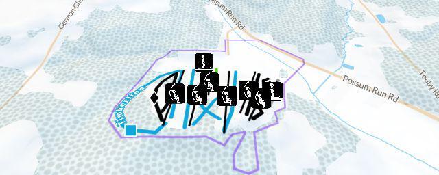 Piste map of the resort Snow Trails