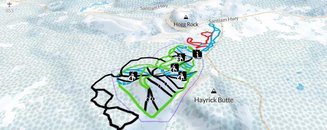 Piste map of the resort Hoodoo Ski Area