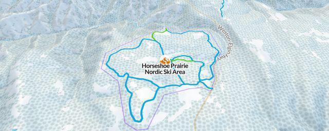 Piste map of the resort Horseshoe Prairie Nordic Ski Area