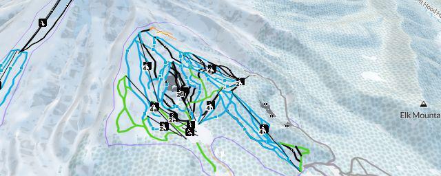 Piste map of the resort Mt. Hood Meadows Ski Resort