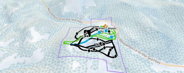 Piste map of the resort Warner Canyon Ski Area