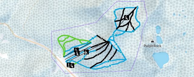 Piste map of the resort Willamette Pass