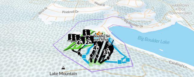 Piste map of the resort Big Boulder Ski Resort Area