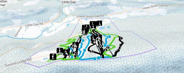 Piste map of the resort Blue Mountain Resort