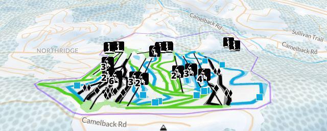 Piste map of the resort Camelback Mountain Resort