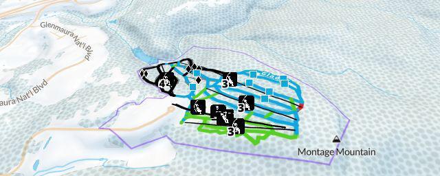 Piste map of the resort Montage Mountain Ski Area