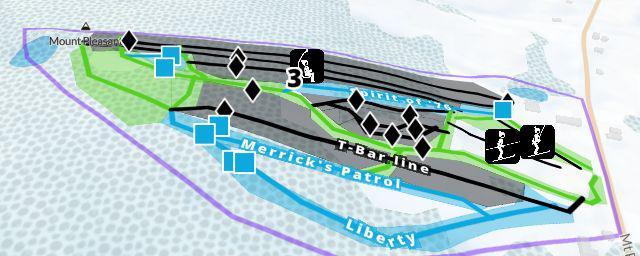 Piste map of the resort Mount Pleasant of Edinboro