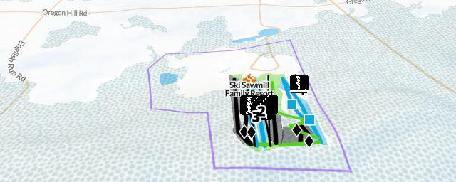 Piste map of the resort Ski Sawmill Family Resort