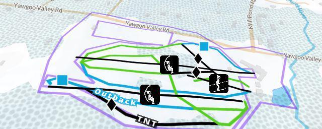 Piste map of the resort Yawgoo Valley Ski Area