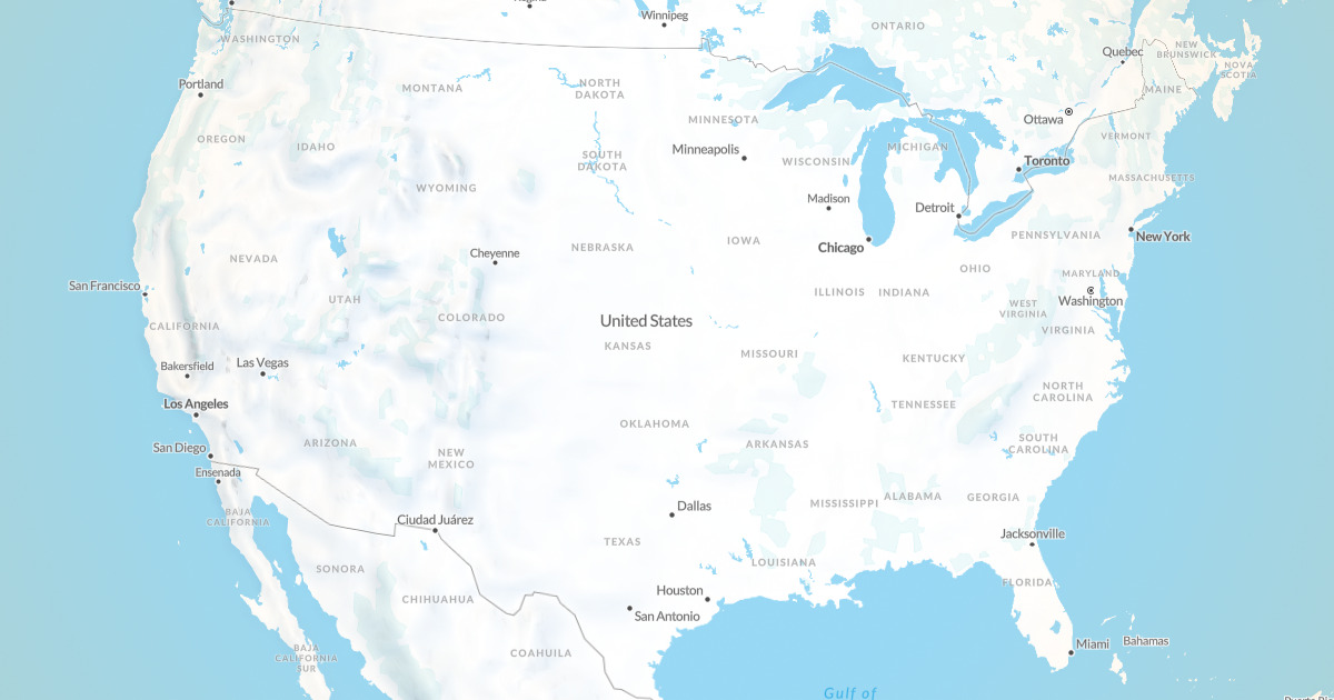 Map of United States of America
