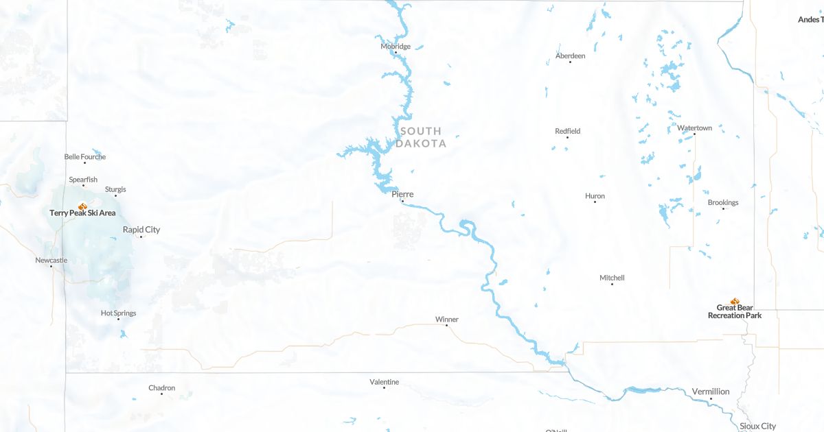 Map of South Dakota