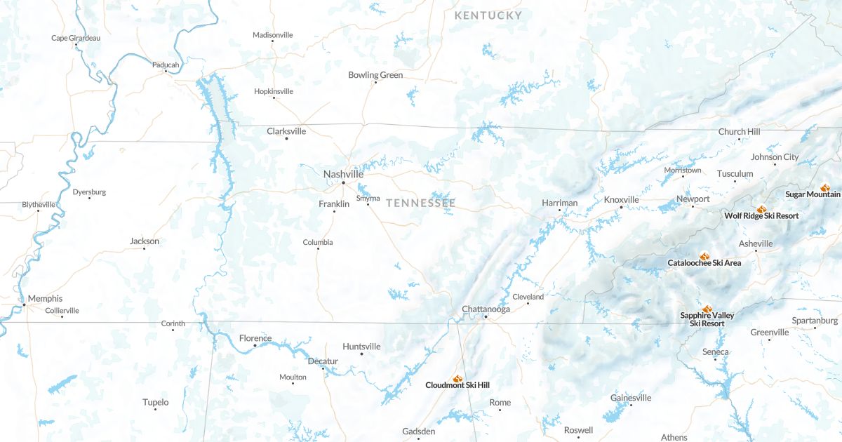 Map of Tennessee