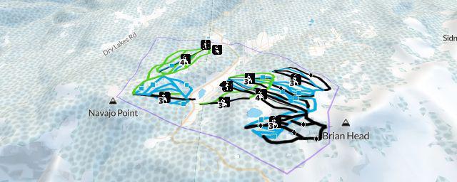Piste map of the resort Brian Head Resort