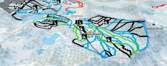 Piste map of the resort Brighton Resort