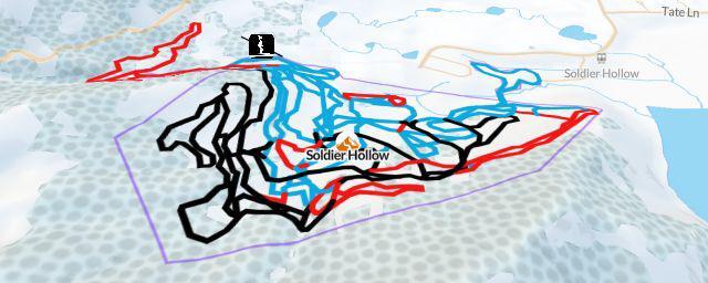 Piste map of the resort Soldier Hollow