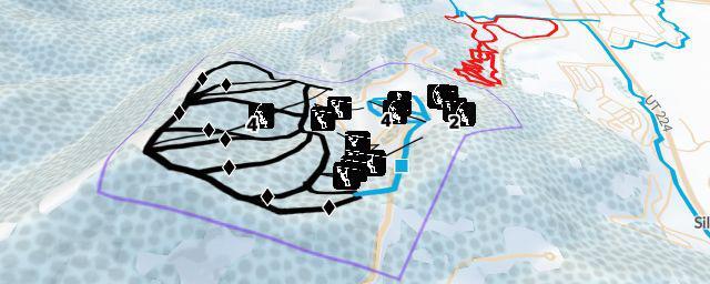 Piste map of the resort Utah Olympic Park