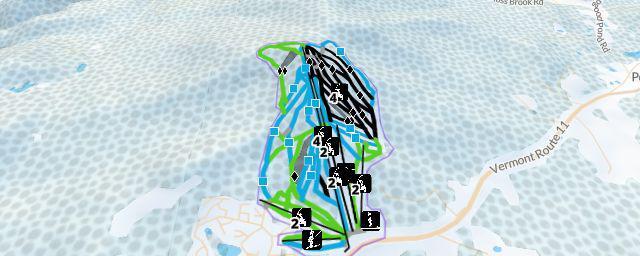 Piste map of the resort Bromley Mountain Ski Resort