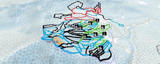 Piste map of the resort Jay Peak Resort