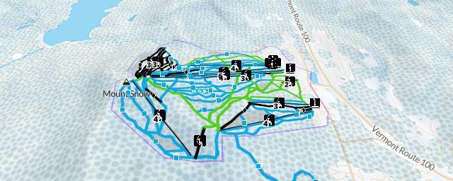 Piste map of the resort Mount Snow