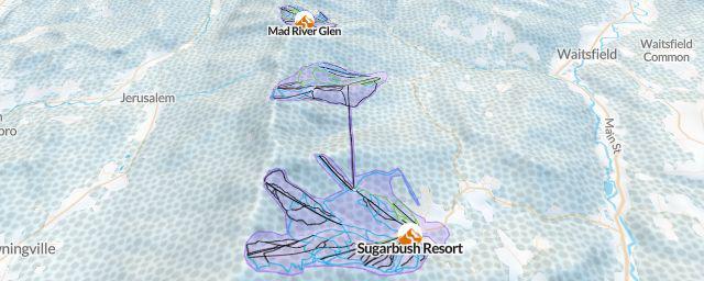 Piste map of the resort Sugarbush Resort