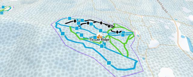 Piste map of the resort Timber Ridge