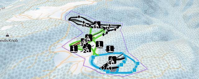 Piste map of the resort Wintergreen Ski Resort
