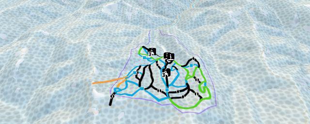 Piste map of the resort Bluewood