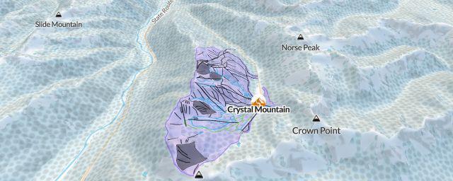 Piste map of the resort Crystal Mountain