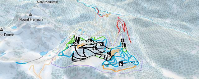 Piste map of the resort Mt Baker
