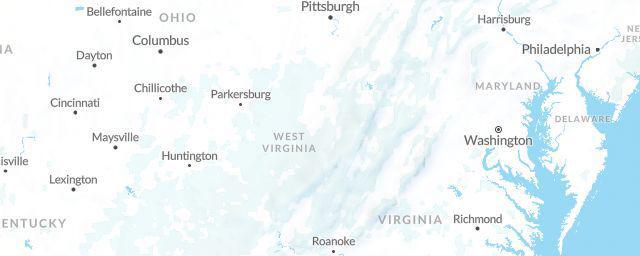 Piste map of the region West Virginia
